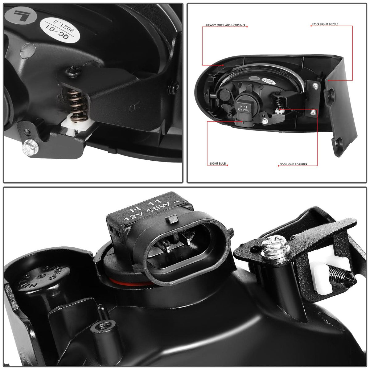02-04 Acura RSX Smoke Fog Lights w/ Switch H11 Bulb