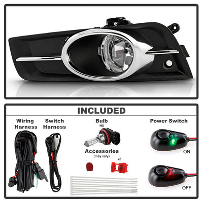 Spyder Chevy Cruze 2011-2014 (does not fit Sport model)OEM Fog Lights w/switch Clear FL-CCRZ2011-C 5069412