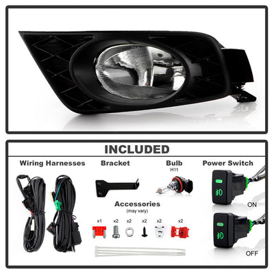 Spyder Honda Odyssey 08-10 OEM Fog Lights W/Switch Clear FL-CL-HODY08-C 5020727