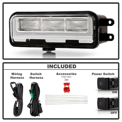 SPYDER 22-24 Toyota Tundra OEM Full LED Fog Lights w/Switch - Clear (FL-CL-TTU2022-LED-C) 9051029
