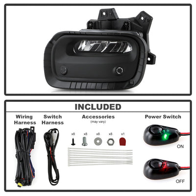 SPYDER  Dodge RAM 1500 2025+ OEM Style Full Led Fog Lights W/ Switch- Set FL-DR2025-15-LED-C 9055461