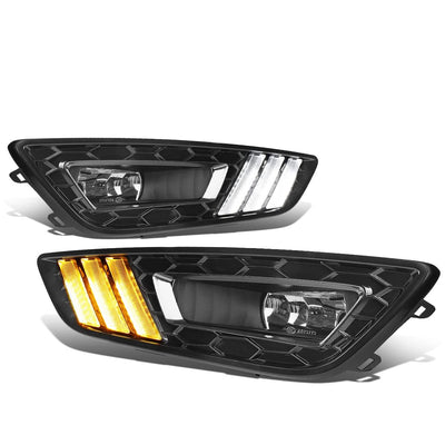 2015-2017 Ford Focus LED DRL Fog Lights with Bezels