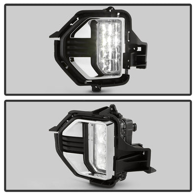 SPYDER 21-22 GMC Canyon OEM LED Fog Lights w/Switch - Clear (FL-GCAN21-LED-C) 9054143