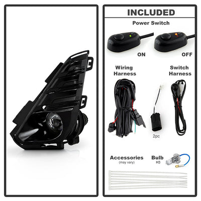 SPYDER 18-21 GMC Terrain OEM LED Fog Lights w/Switch - Clear (FL-GTE18-C) 9051180