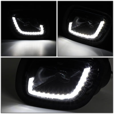08-17 Freightliner Cascadia 3D Projector LED Fog Lights Black