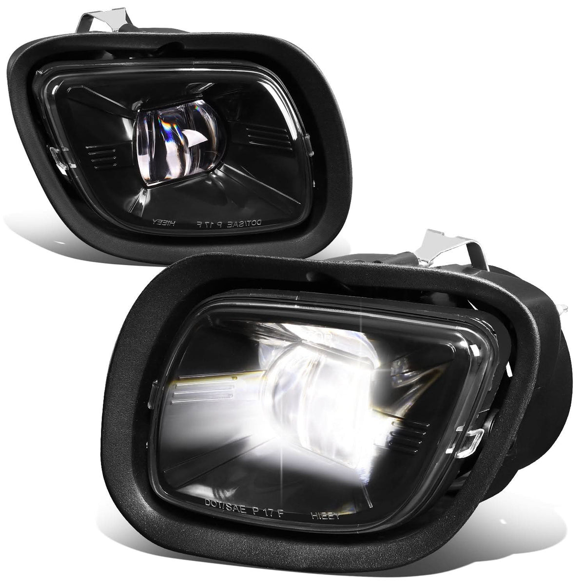 08-17 Freightliner Cascadia Projector LED Fog Lights - Black