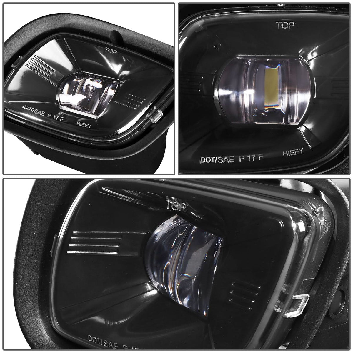 08-17 Freightliner Cascadia Projector LED Fog Lights - Black