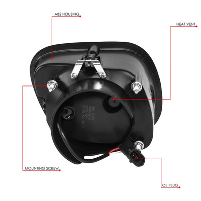08-17 Freightliner Cascadia Projector LED Fog Lights - Black