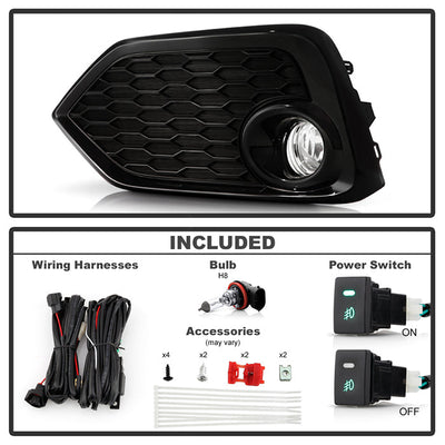 Spyder 16-17 Honda Civic 3DR Hatchback Only OEM Fog Light w/Switch - Clear (FL-HC2017-H-C) 9043321