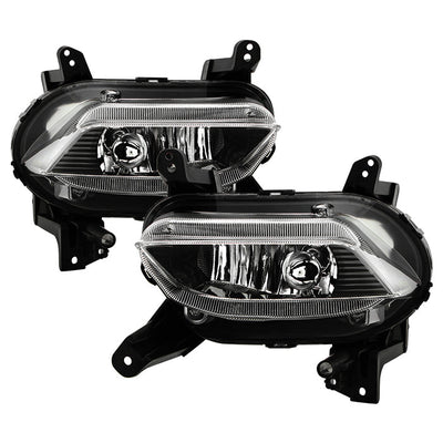 SPYDER 19-20 Hyundai Santa Fe OEM Style Fog Lights w/Switch - Clear (FL-HYSF19-C) 9052286