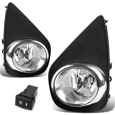 2015-2016 Toyota Yaris Hatchback Fog Lights w/ Switch H16 Bulb Clear
