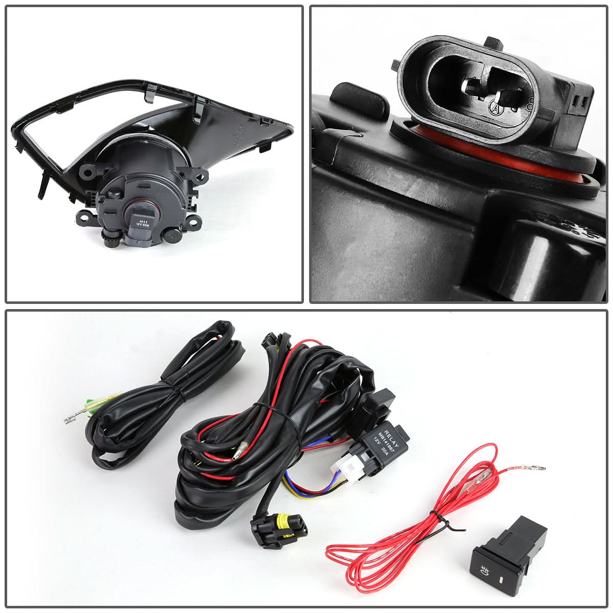 2013-2016 Scion FRS Fog Lights with Switch & Bezel - H11 Amber