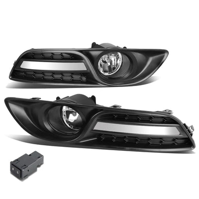 2013-2016 Nissan Sentra Fog Lights with Switch & Bezel Chrome/Clear