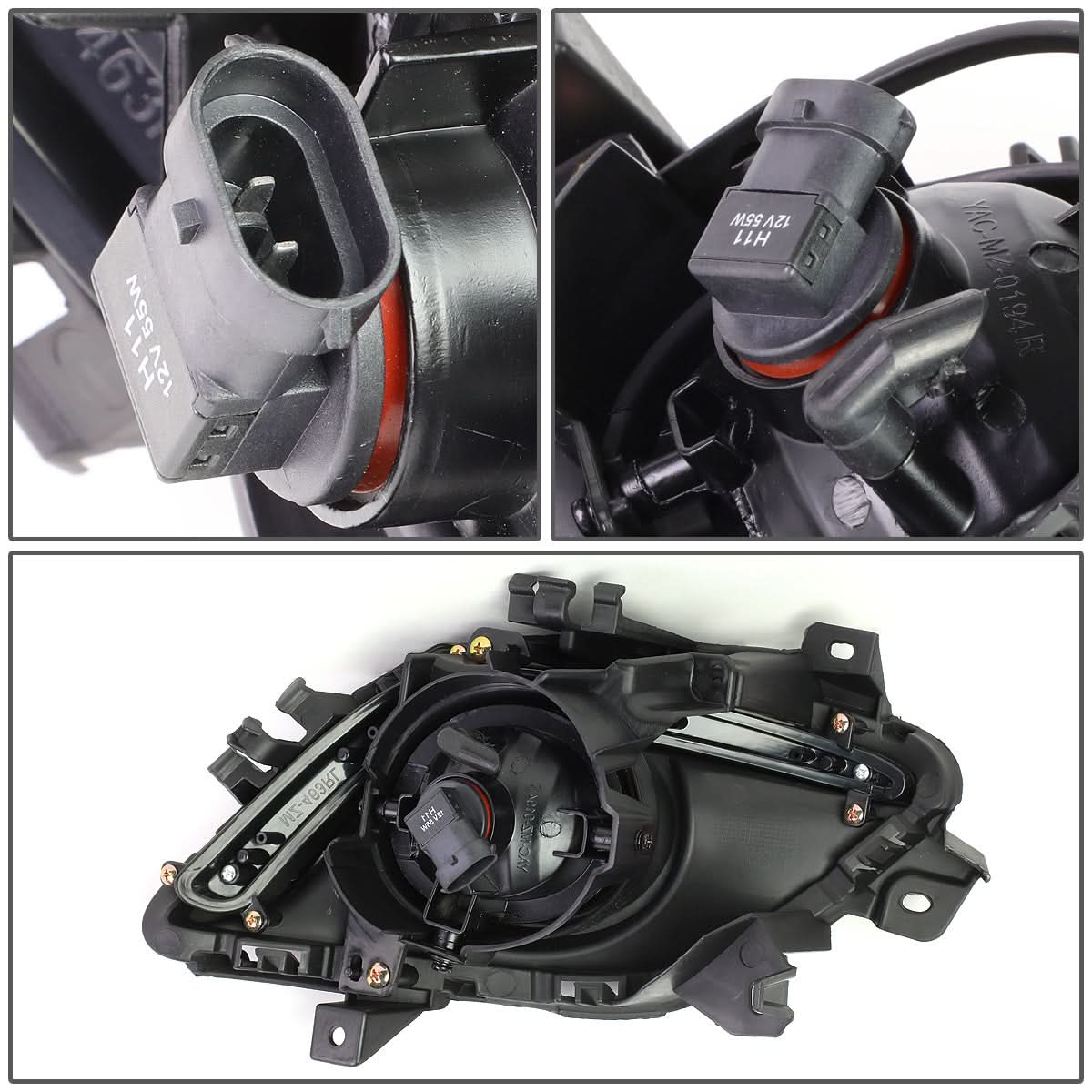 2014-2016 Mazda 6 Fog Lights with Switch & Chrome Bezel