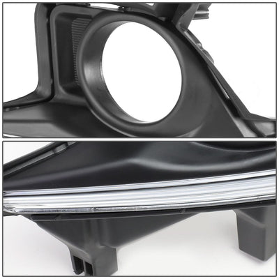 2014-2016 Toyota Highlander Fog Lights with Black Bezel Clear H11