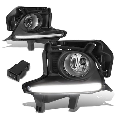2014-2016 Toyota Highlander Fog Lights with Switch Black Bezel Chrome