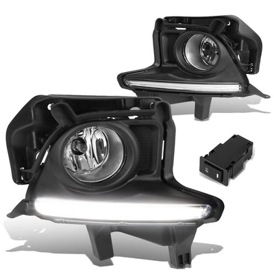 2014-2016 Toyota Highlander Fog Lights with Switch Black Bezel Chrome