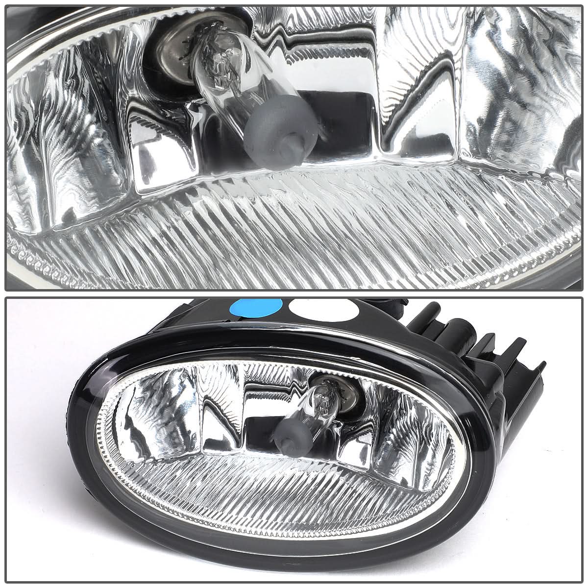 2017-2018 Honda CR-V Fog Lights w/ Black Trim Bezel Chrome Clear