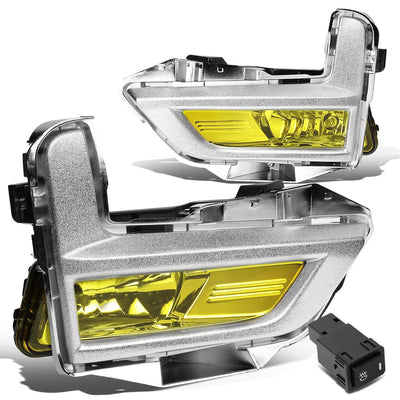 2017-2018 Nissan Rogue Fog Lights with Chrome Bezel - Amber