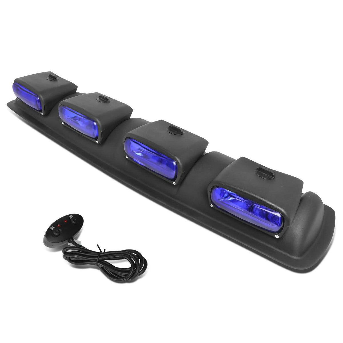 Universal Roof Mounted Fog Lights 38" Blue H3 Bulb with Switch