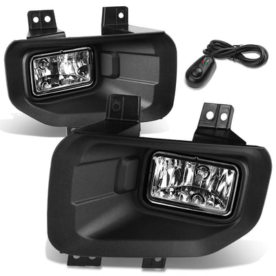 2015-2017 Ford F-150 Fog Lights with Switch and Bezel - Chrome/Clear