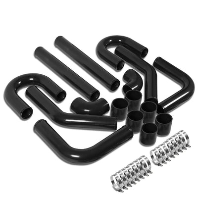 Universal 2.25" Aluminum Intercooler Piping Kit - 8PC w/ Clamps