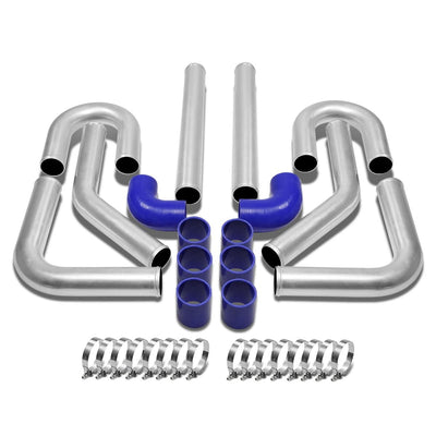 Universal 3.00" Aluminum Intercooler Piping Kit 8PC 90 Degree