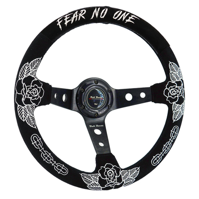 BW Rose Deep Dish Steering Wheel + Short Hub Adapter Kit For Honda Acura