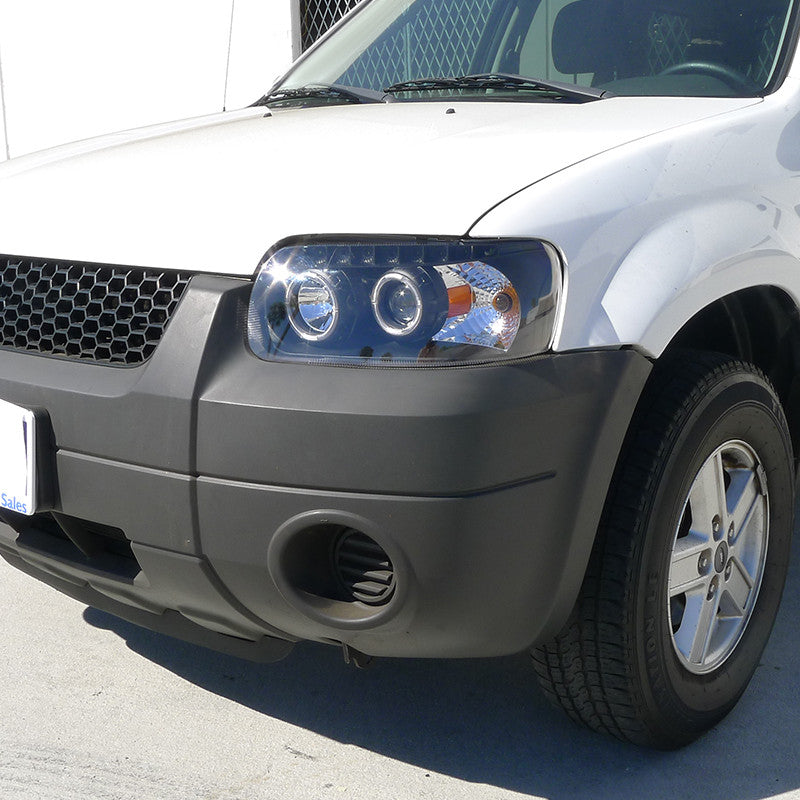 Spec-D 05-07 Ford Escape Headlights Dual Halo Projector Matte Black