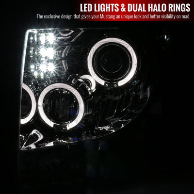 Spec-D 09-14 Ford F150 Dual Halo Projector Headlights Chrome