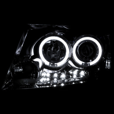 Spec-D 04-08 F-150/Mark LT Halo Projector Headlights Chrome/Clear
