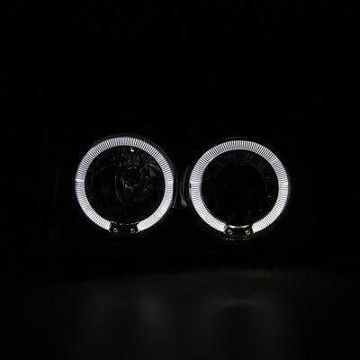Spec-D 92-96 Ford F150 F250 F350 Bronco Headlights V2 Black