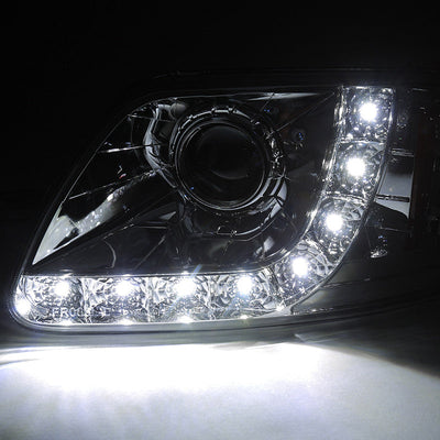 Spec-D 97-03 Ford F150 Chrome Projector LED Strip Headlights