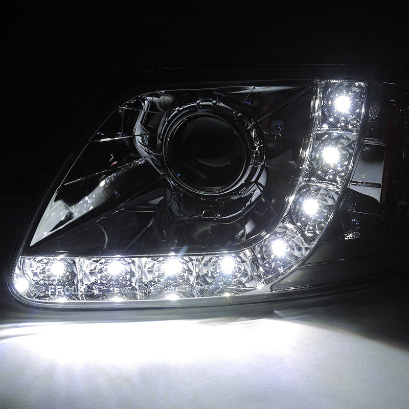 Spec-D 97-03 Ford F150 Chrome Projector LED Strip Headlights