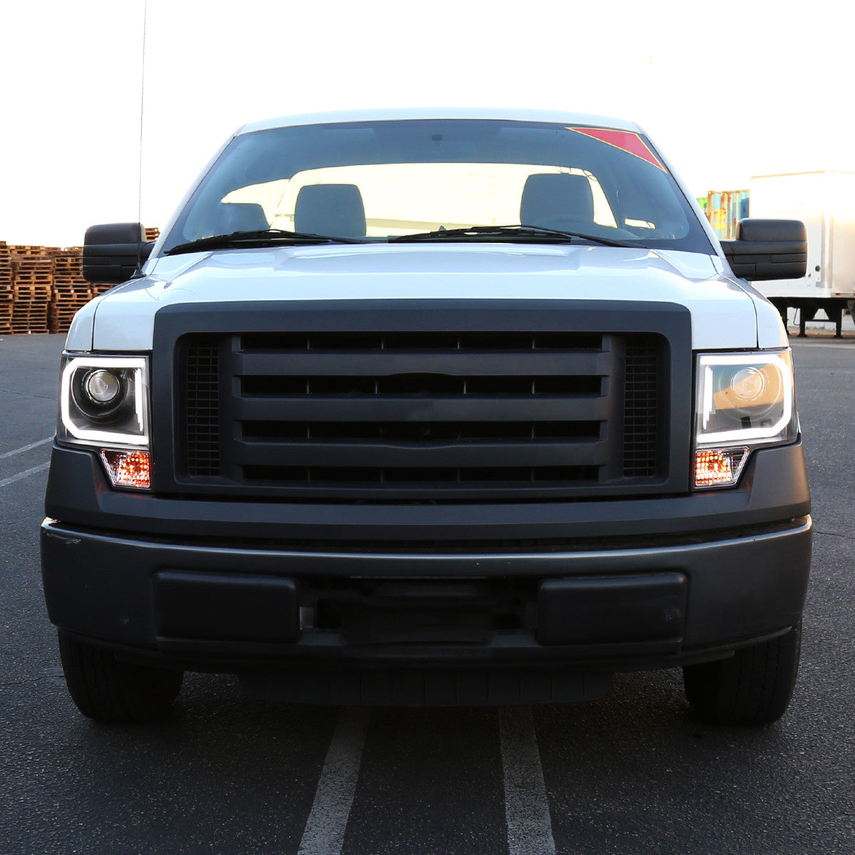 Spec-D 09-14 Ford F150 Projector Headlights Black/Clear