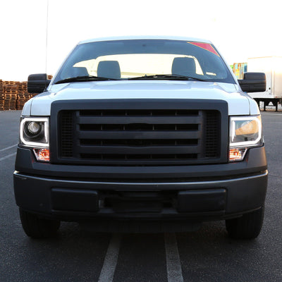 Spec-D 09-14 Ford F150 Projector Headlights Black/Clear