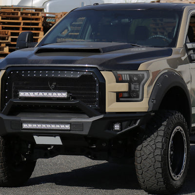 Spec-D 15-17 F-150 Headlights LED Bar Projector Black/Smoked