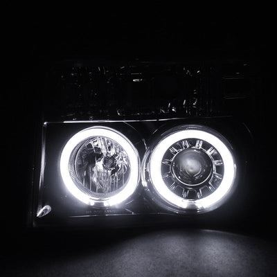 Spec-D 92-96 Ford F150 F250 Bronco Headlights Black/Smoked