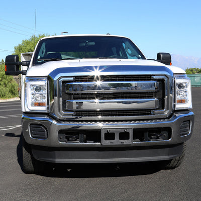 Spec-D 11-16 Ford F250 F350 F450 Pro SEQ Headlights Chrome