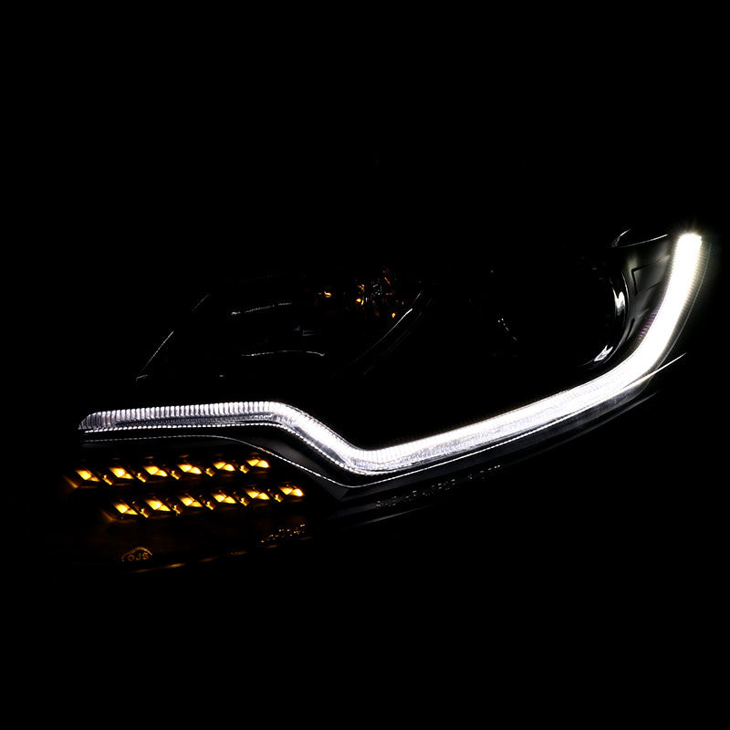 Spec-D 12-14 Ford Focus Projector Headlights Sequential LED Black