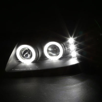 Spec-D 99-04 Ford Mustang Dual Halo Projector Headlights Black