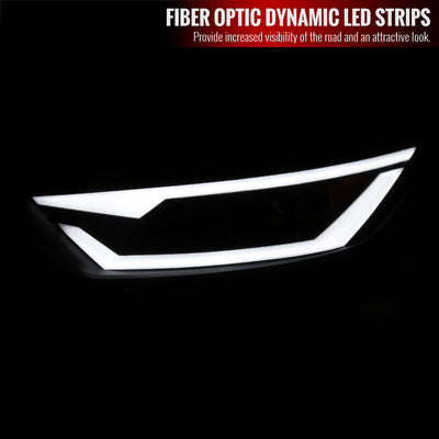 Spec-D 15-17 Mustang LED Bar Headlights Smoked OEM HID