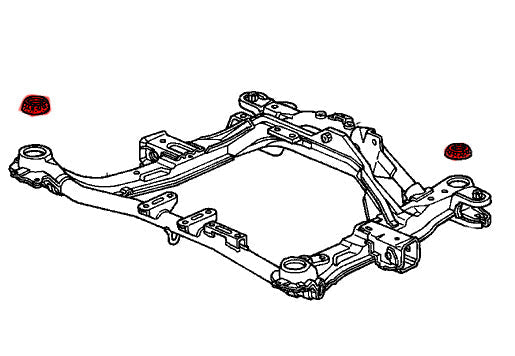 2003-2006 Acura MDX Polyurethane Front Subframe Upper Mounting Insulator Bushing Kit