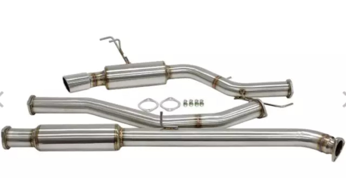 Blox CatBack Exhaust System Fully Polished | Fits 01 + Honda Civic EX Coupe