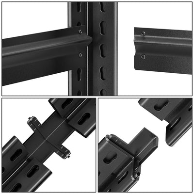 35.4" W x 15.7" D x 72" H Steel Garage Shelves Powdercoated Black