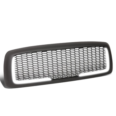 02-05 Dodge Ram Honeycomb Mesh Grille w/ LED DRL Lights Matte Black