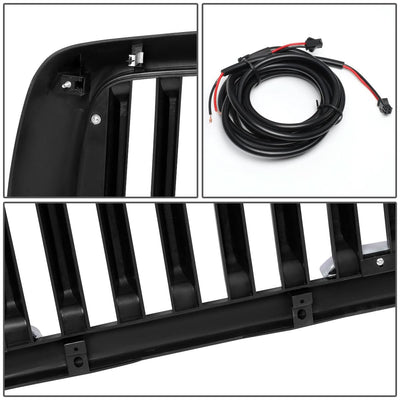 02-05 Dodge Ram Vertical Fence Style LED DRL Grille - Matte Black