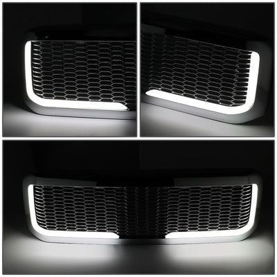 99-04 Ford F-250/F-350/F-450/F-550 Honeycomb Mesh Grille w/ LED DRL
