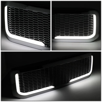 99-04 Ford F-250/F-350/F-450/F-550 Honeycomb Mesh Grille w/ LED DRL
