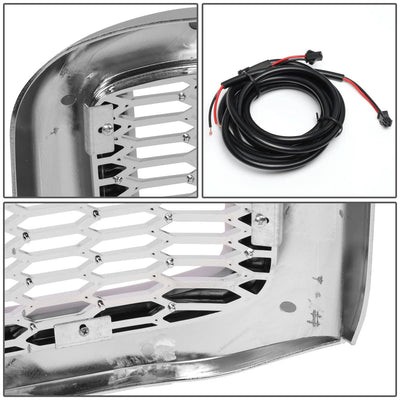 99-04 Ford F-250/F-350/F-450/F-550 Honeycomb Mesh Grille w/ LED DRL